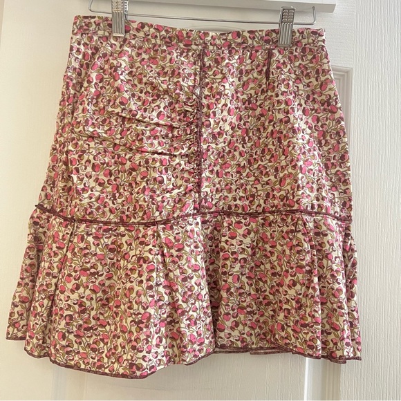 Nina Ricci Dresses & Skirts - NINA RICCI • Paris• Pink Poppy Floral Linen Skirt 36| 4 Made in France